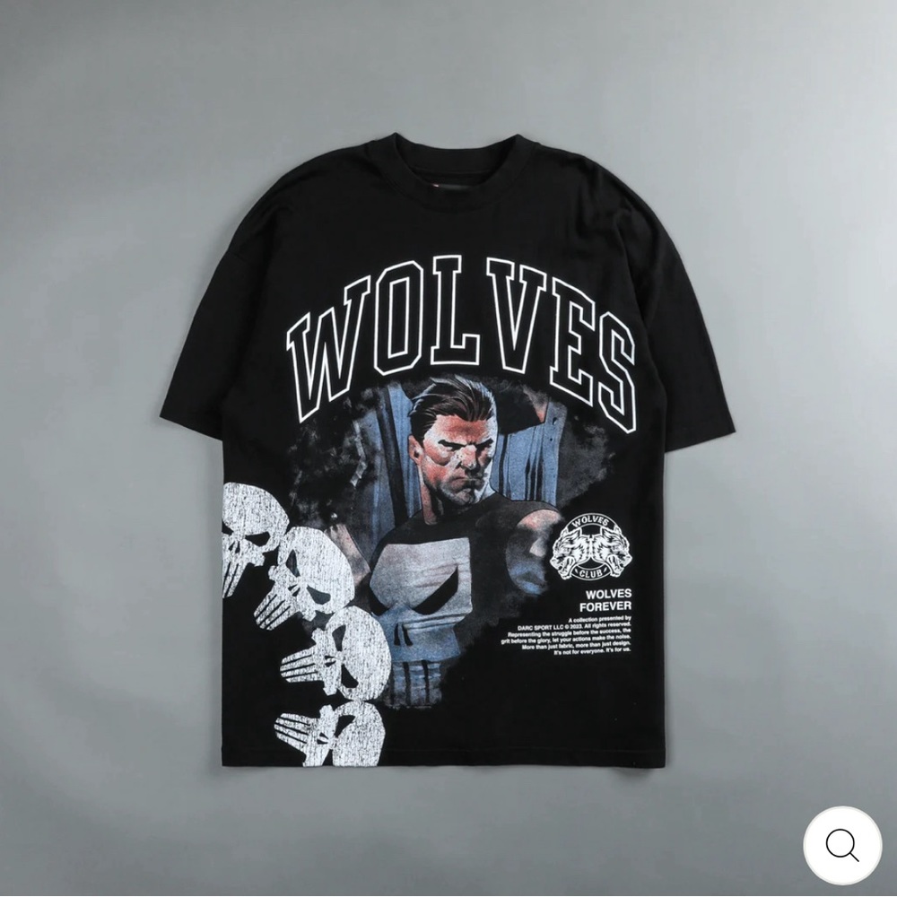 DARC SPORT PREPARE "PREMIUM" OVERSIZED PUNISHER TEE IN BLACK